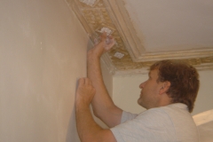 Cornice Being Cleaned