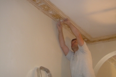 Cornice Being Cleaned