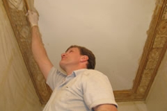 Cornice Being Cleaned