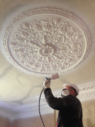 Ceiling rose restoration